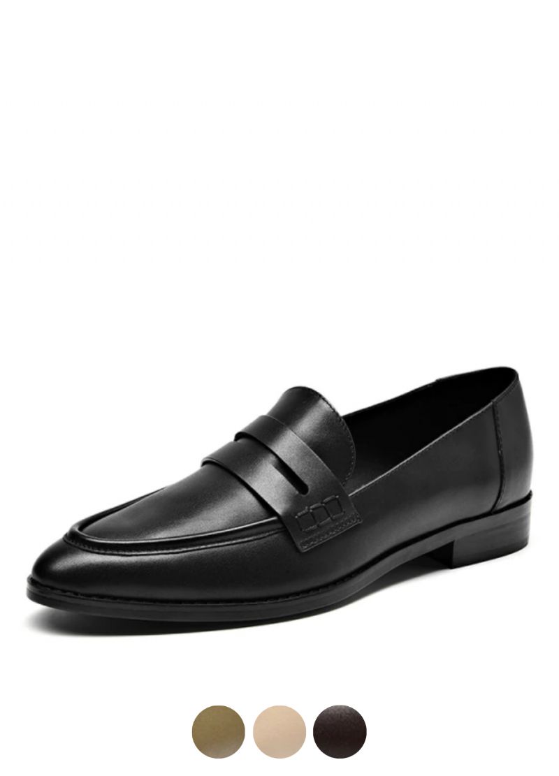 Cerezos Dames Leren Loafer Schoenen