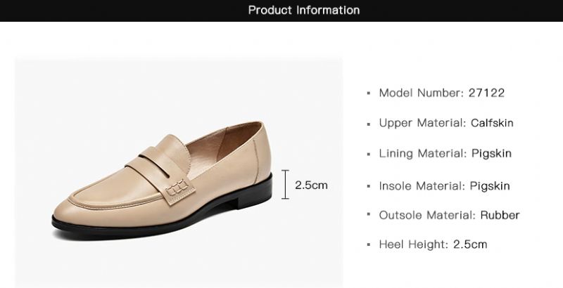 Cerezos Dames Leren Loafer Schoenen - Zwart