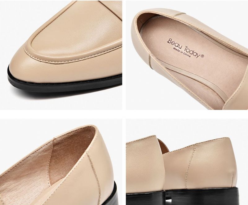 Cerezos Dames Leren Loafer Schoenen - Zwart