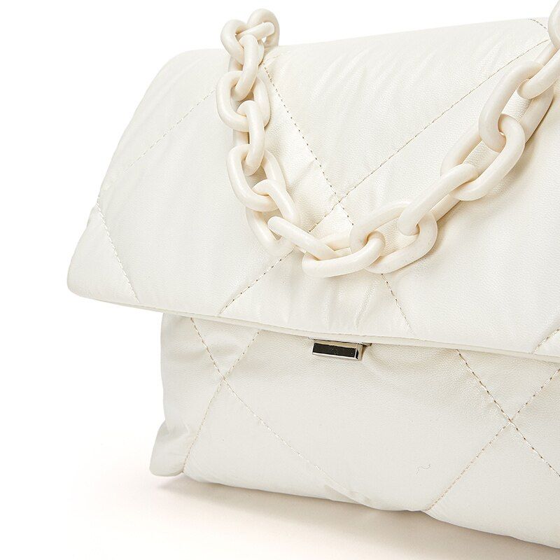 Chantel Dames Leren Schouder Handtas - Beige