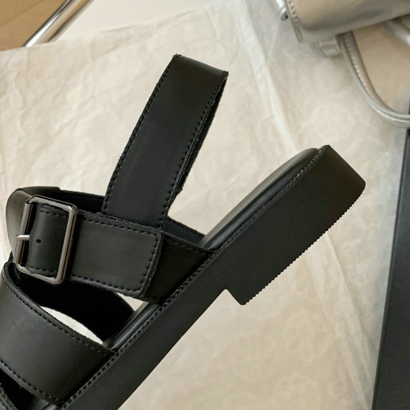 Charito Dames Comfortabele Leren Sandalen - Zwart