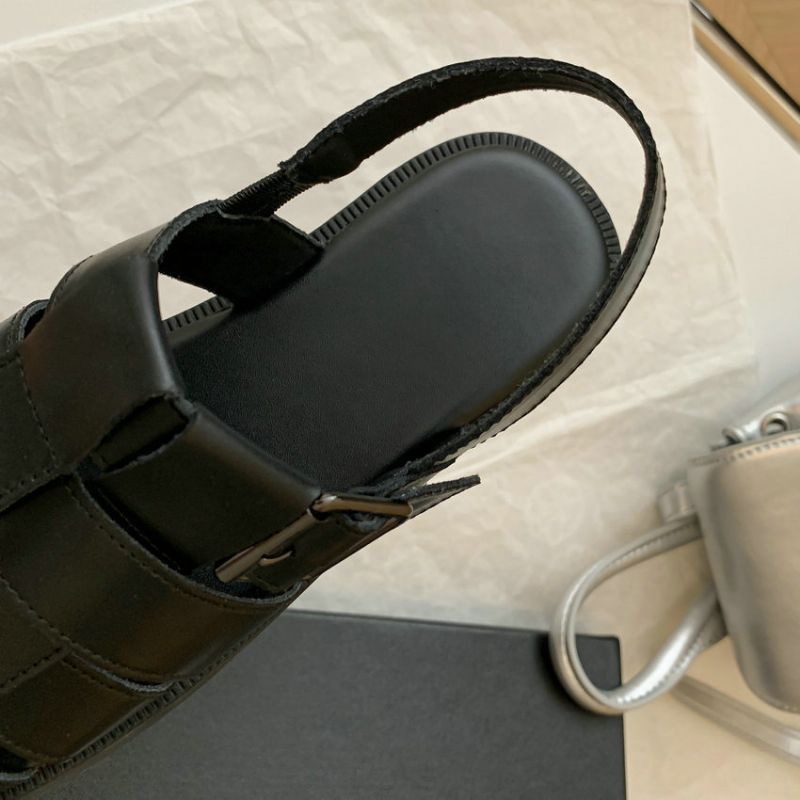 Charito Dames Comfortabele Leren Sandalen - Zwart