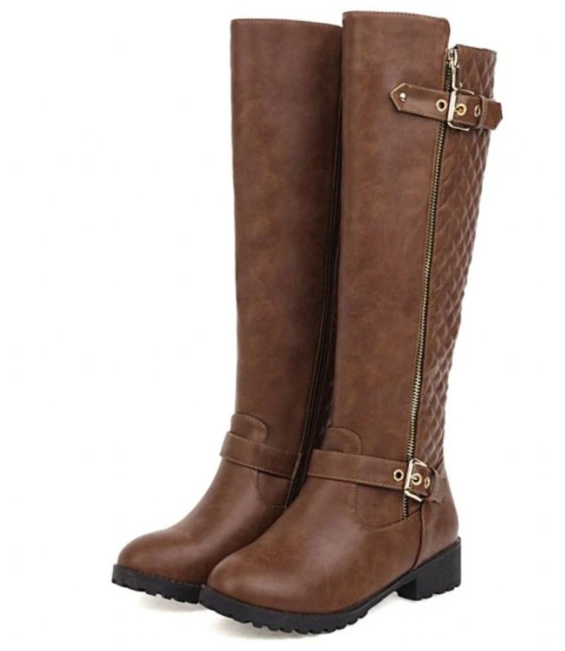 Charles Dames Winter Kniehoge Zwarte Laarzen - Zwart