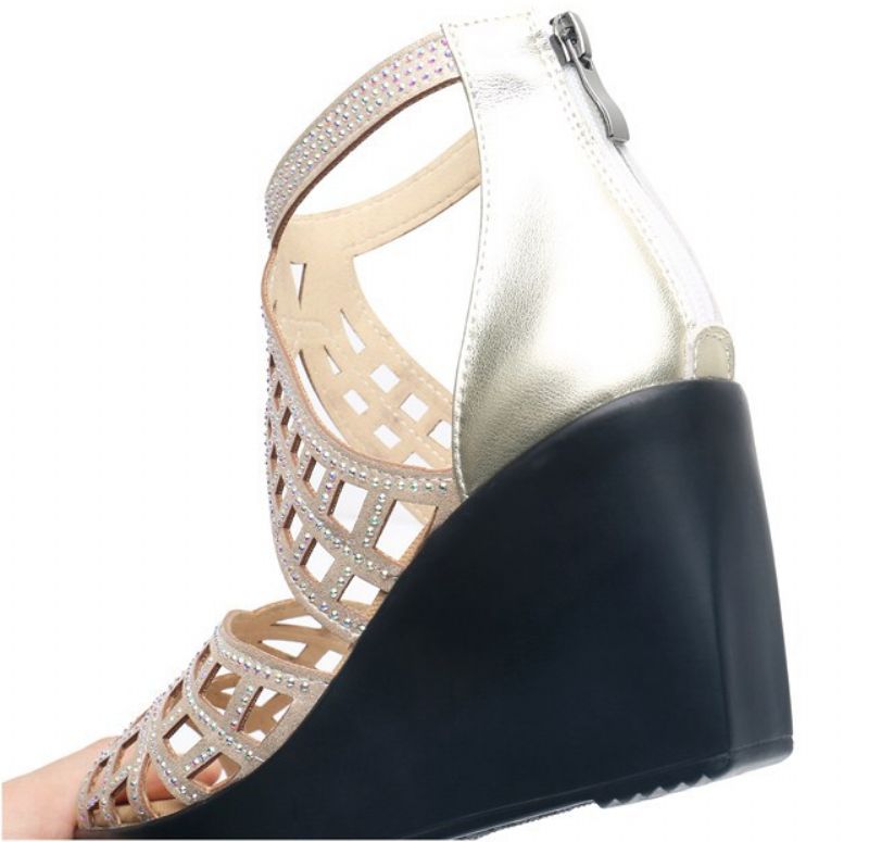 Charli Platform Wedge Sandaal Voor Dames - Goud
