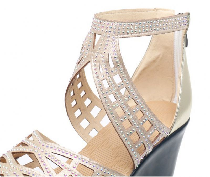 Charli Platform Wedge Sandaal Voor Dames - Goud