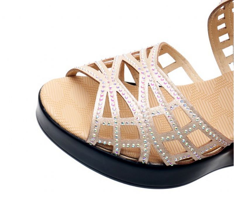 Charli Platform Wedge Sandaal Voor Dames - Goud