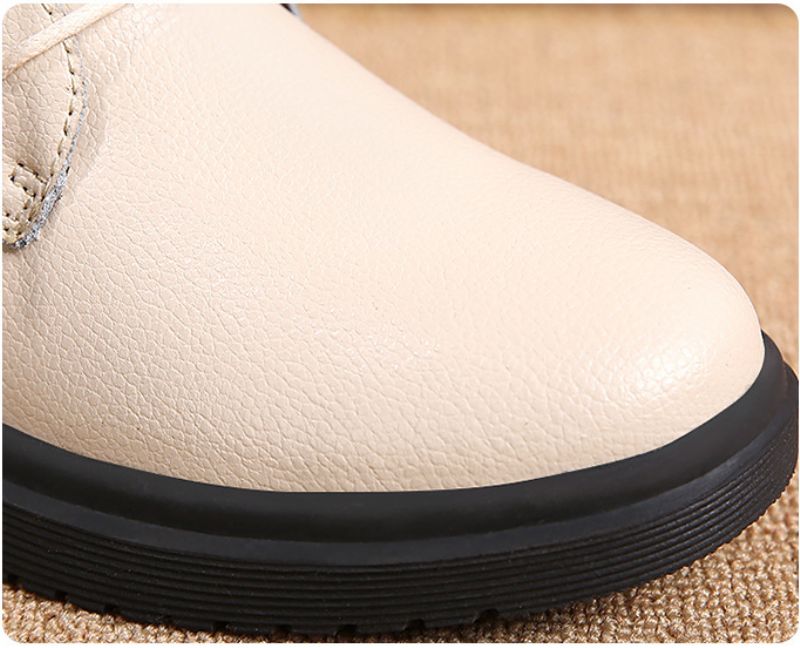 Chaten Dames Oxford Veter Enkel Laarzen - Beige