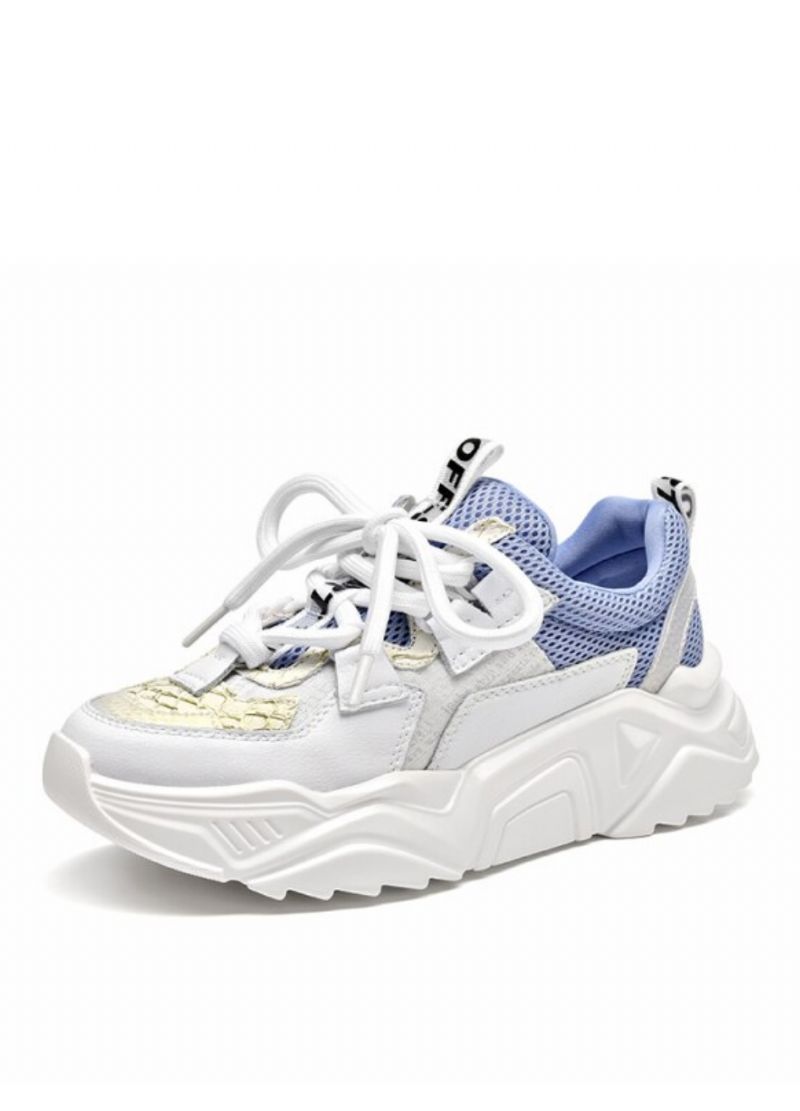 Chelma Dames Sneakers Platform Leuke Leren Schoenen