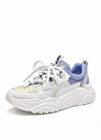 Chelma Dames Sneakers Platform Leuke Leren Schoenen