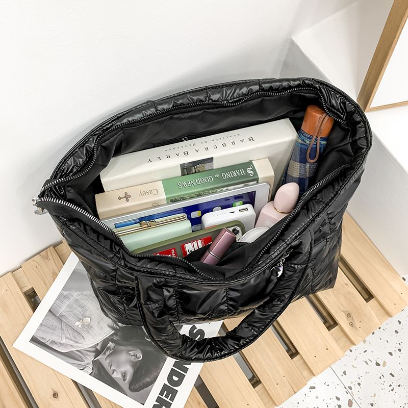 Chelo Dames Grote Waterdichte Schouder Handtas - Zwart