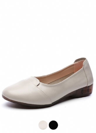 Cher Dames Platte Leren Instappers Loafers