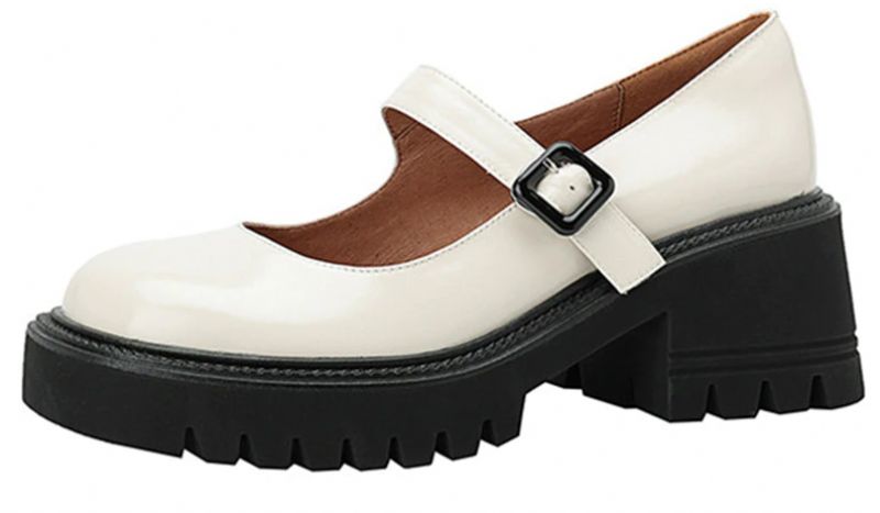 Cheslie Dames Lakleren Platform Schoenen - Zwart