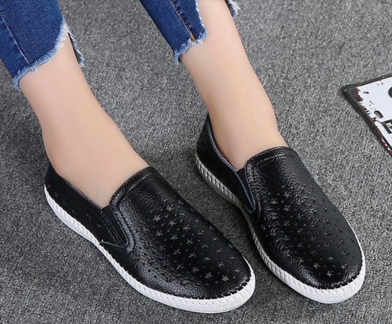 Chiapas Dames Loafer Zwarte Schoenen - Zwart ondiep