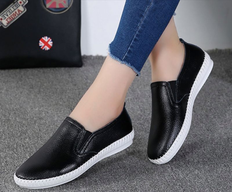Chiapas Dames Loafer Zwarte Schoenen - Zwart ondiep