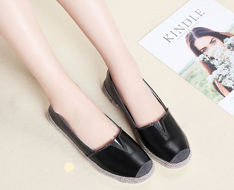Chiapas Dames Loafer Zwarte Schoenen - Zwart ondiep