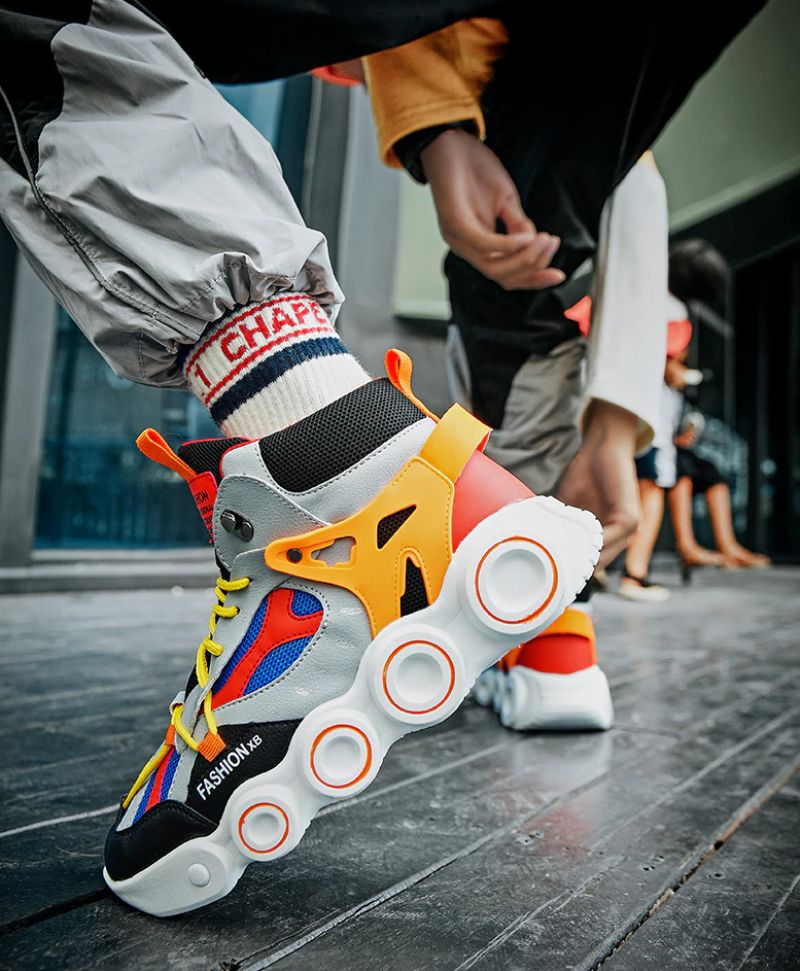 Christian Heren Mode Sneakers - Wit