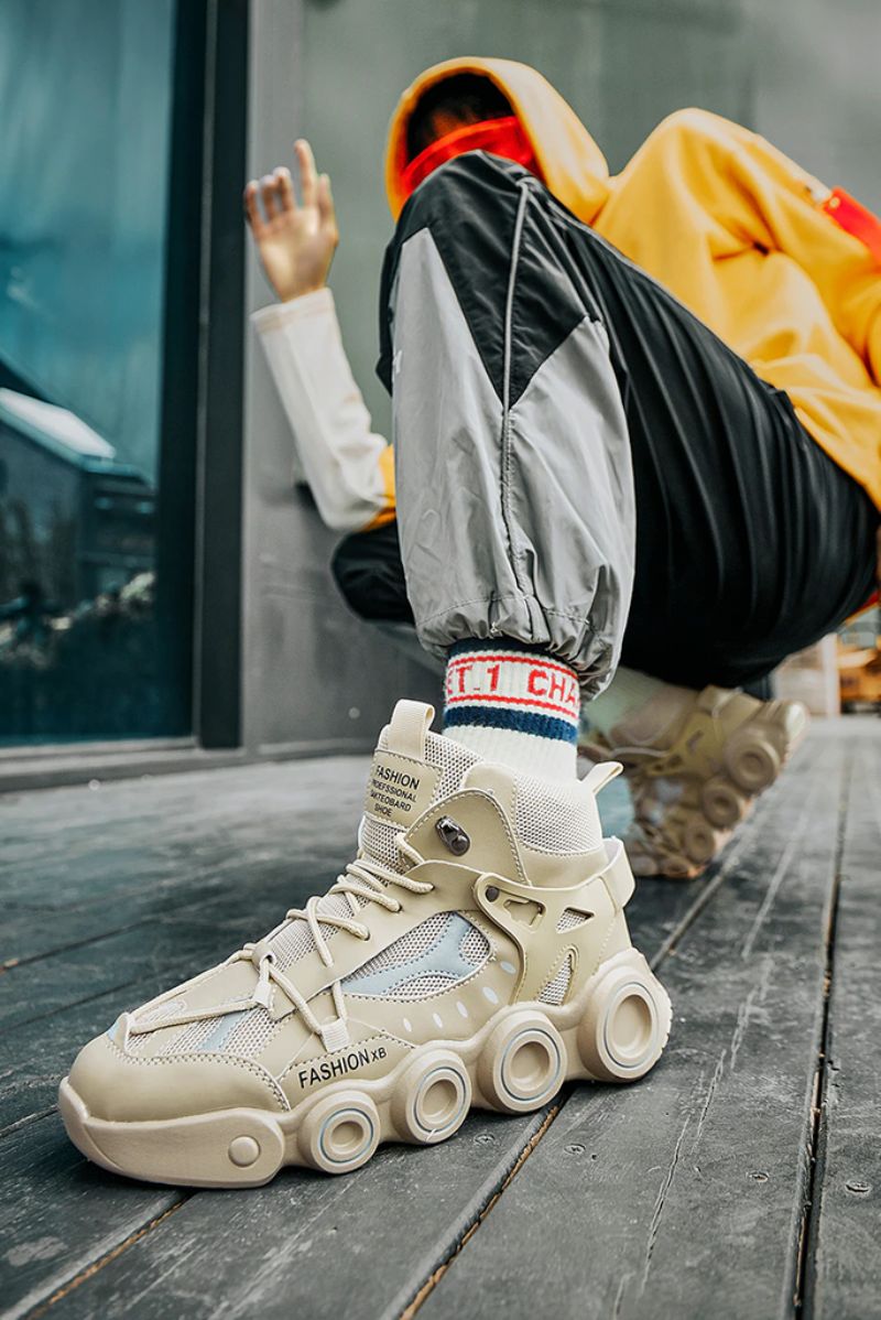 Christian Heren Mode Sneakers - Wit