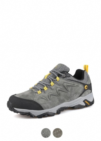Chronos Heren Echte Leren Wandelschoenen