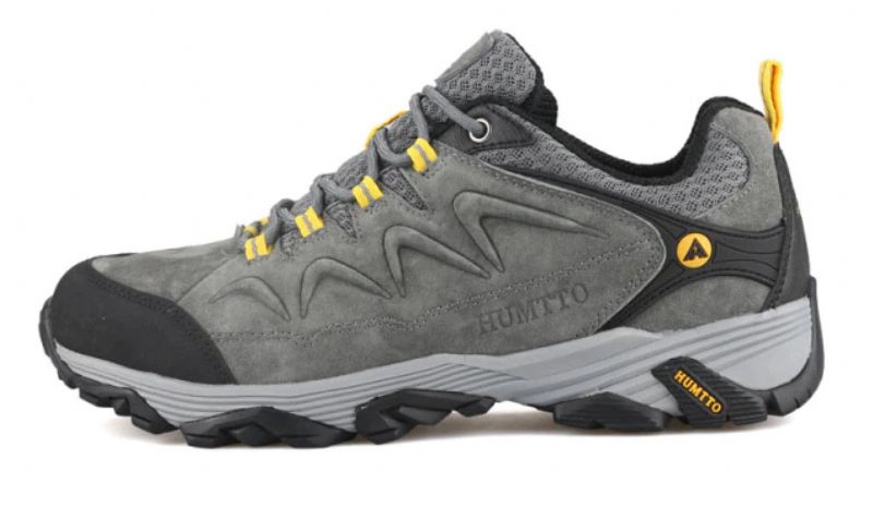 Chronos Heren Echte Leren Wandelschoenen - Grijs