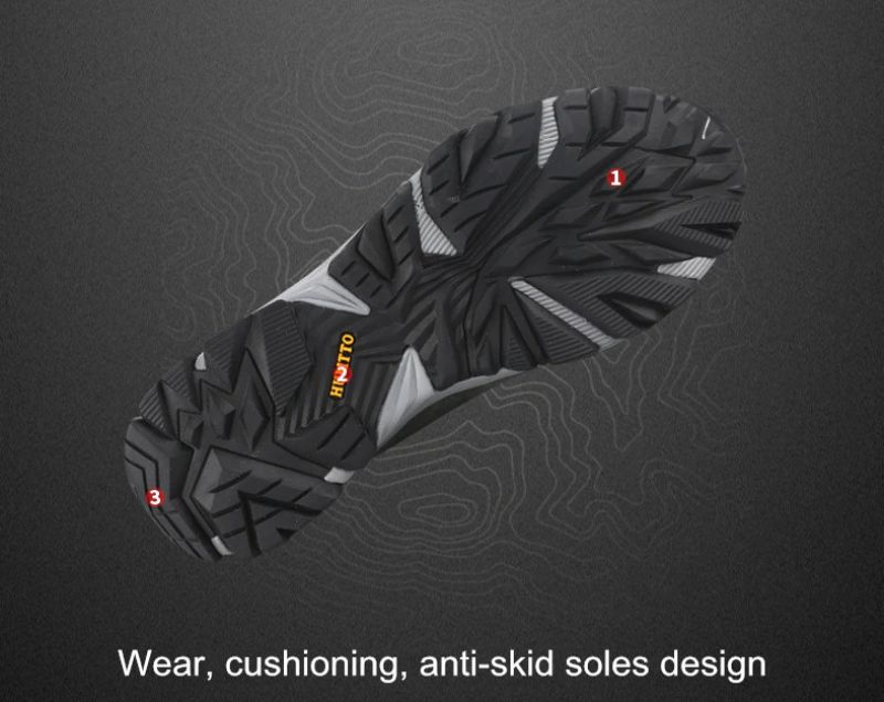 Chronos Heren Echte Leren Wandelschoenen - Grijs