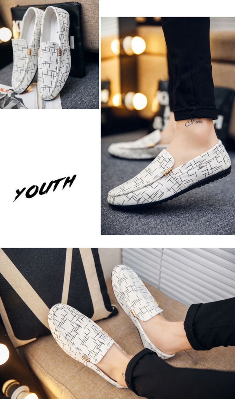 Chucho Heren Loafers Casual Schoenen - Zwart