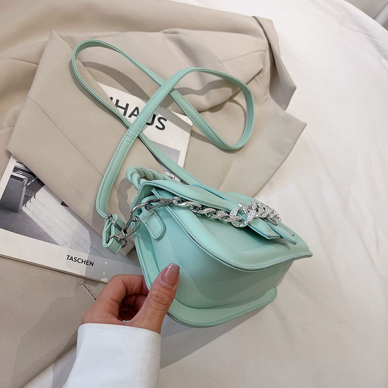 Cintya Dames Kleine Leren Handtas Met Ketting - Beige