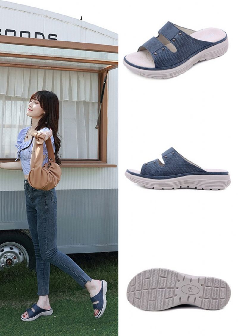 Clara Dames Comfortabele Casual Sandaal - Blauw