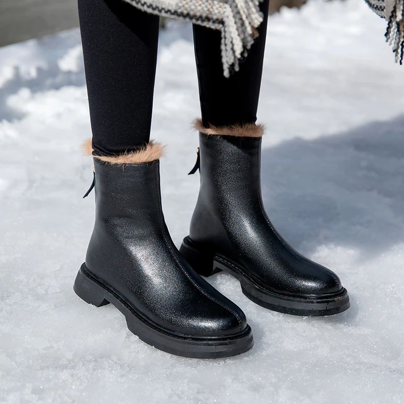 Clara Dames Winterlaarzen Van Hoge Kwaliteit - Zwart