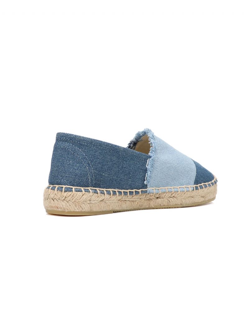 Clara Modieuze Espadrilles Voor Dames - Blauwe ronde neus