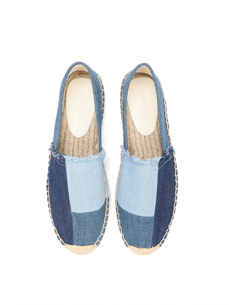 Clara Modieuze Espadrilles Voor Dames - Blauwe ronde neus