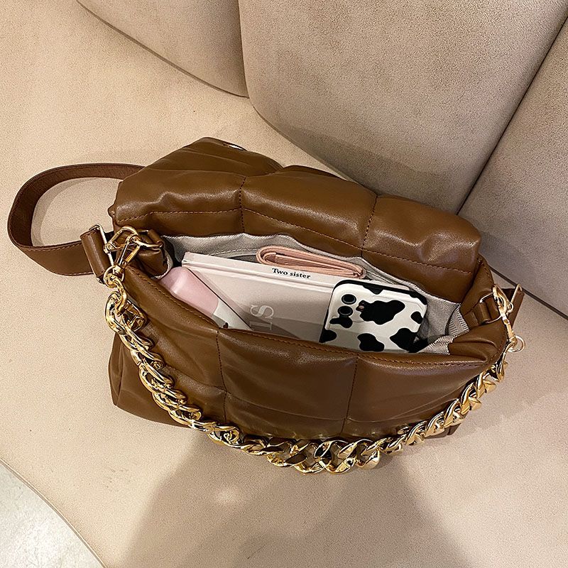 Claret Dames Gewatteerde Crossbody Handtassen - Zwart