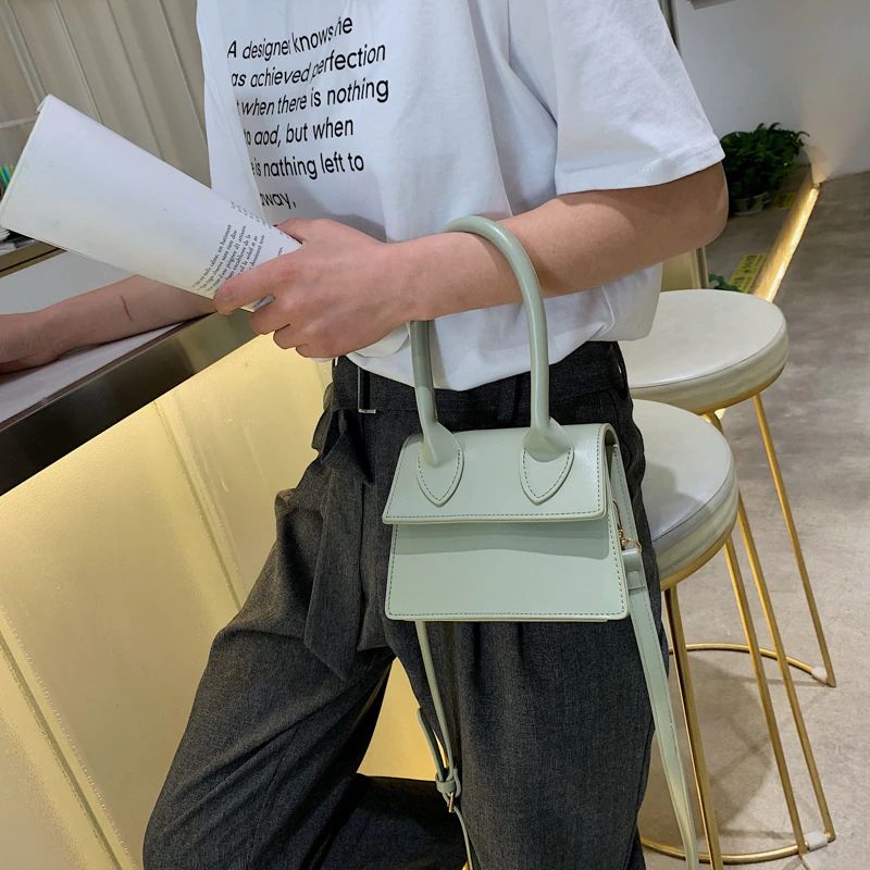 Claret Dames Leren Crossbody Handtas - Groot-Groen