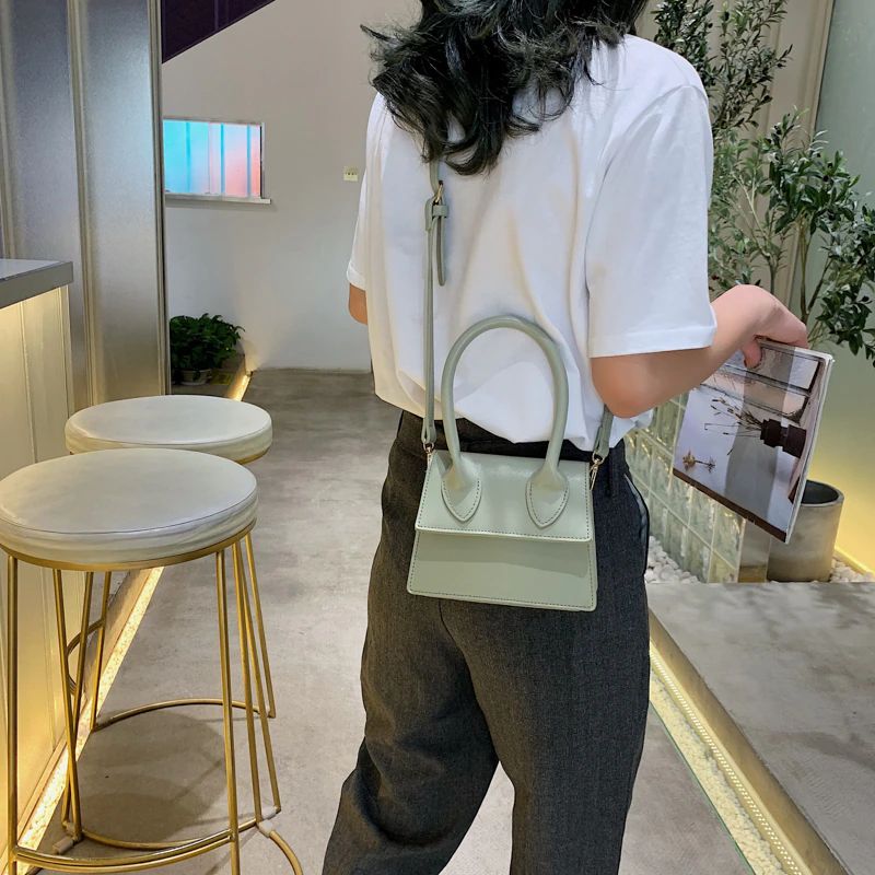 Claret Dames Leren Crossbody Handtas - Groot-Groen