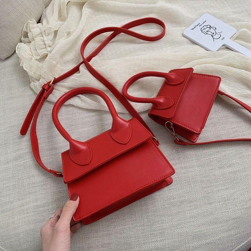 Claret Dames Leren Crossbody Handtas - Groot-Groen