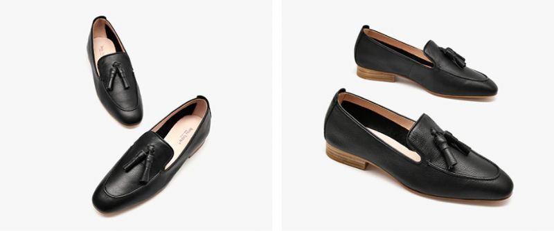 Claret Dames Loafer Schoenen - Zwart