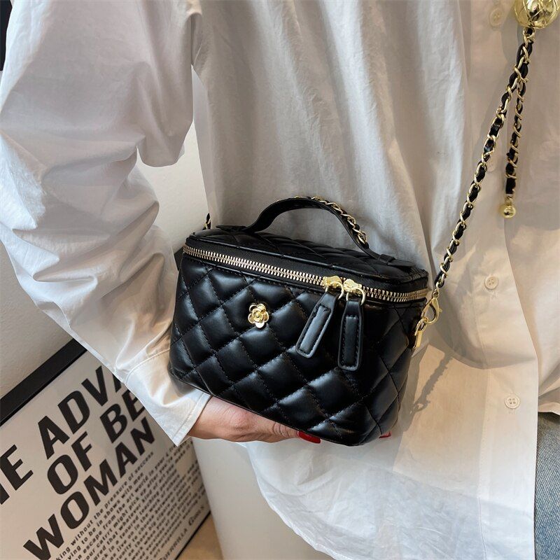 Claret Dames Luxe Leren Mini Crossbody Handtas - Grote Zwarte