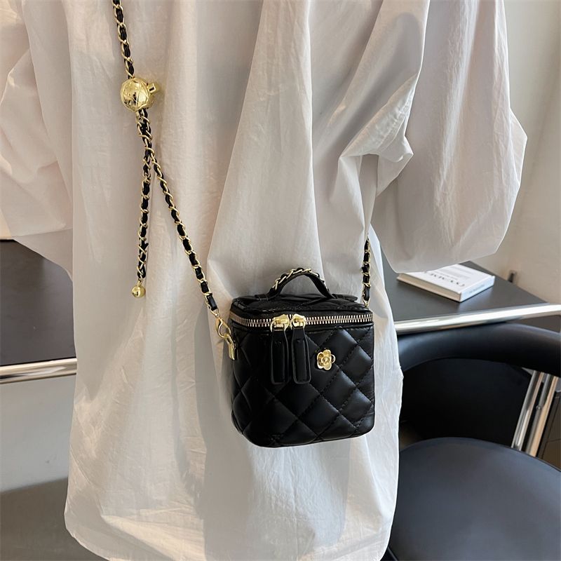 Claret Dames Luxe Leren Mini Crossbody Handtas - Grote Zwarte
