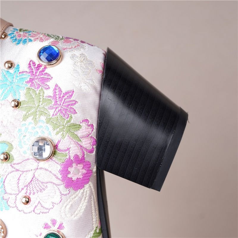 Clariza Dames Western Laarzen - Roze kort pluche