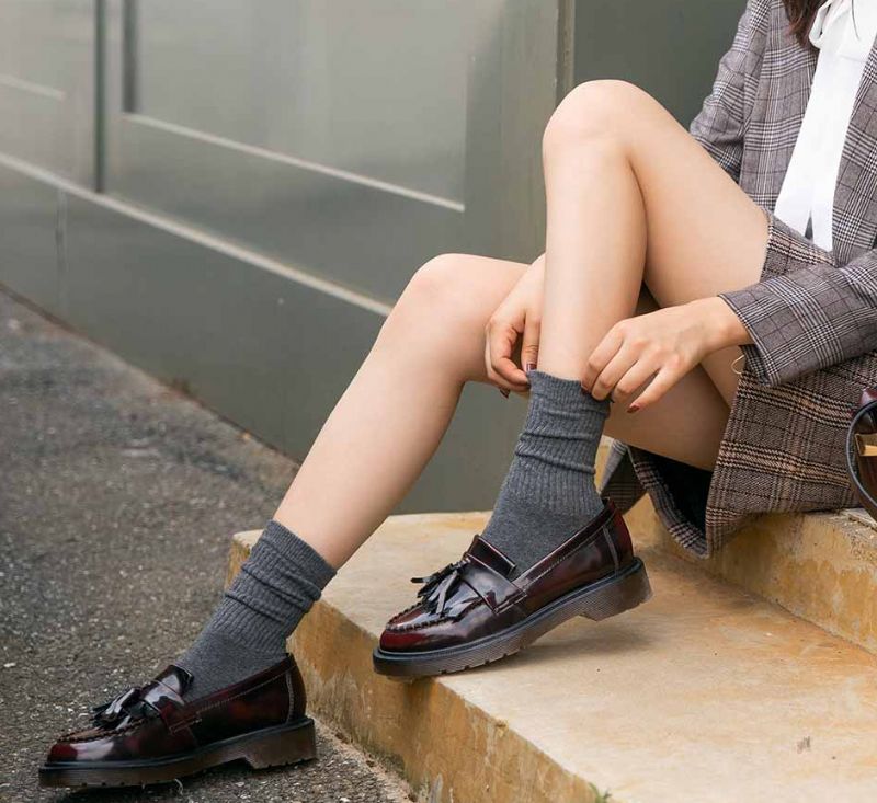 Claudy Dames Platte Loafers Met Platform - Zwart