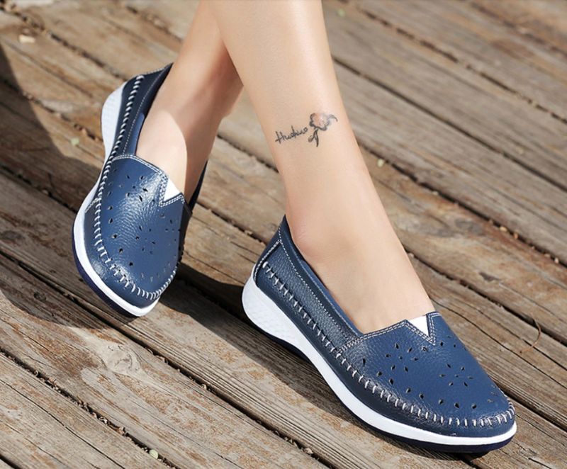 Clavelina Dames Loafers Schoenen - Blauw
