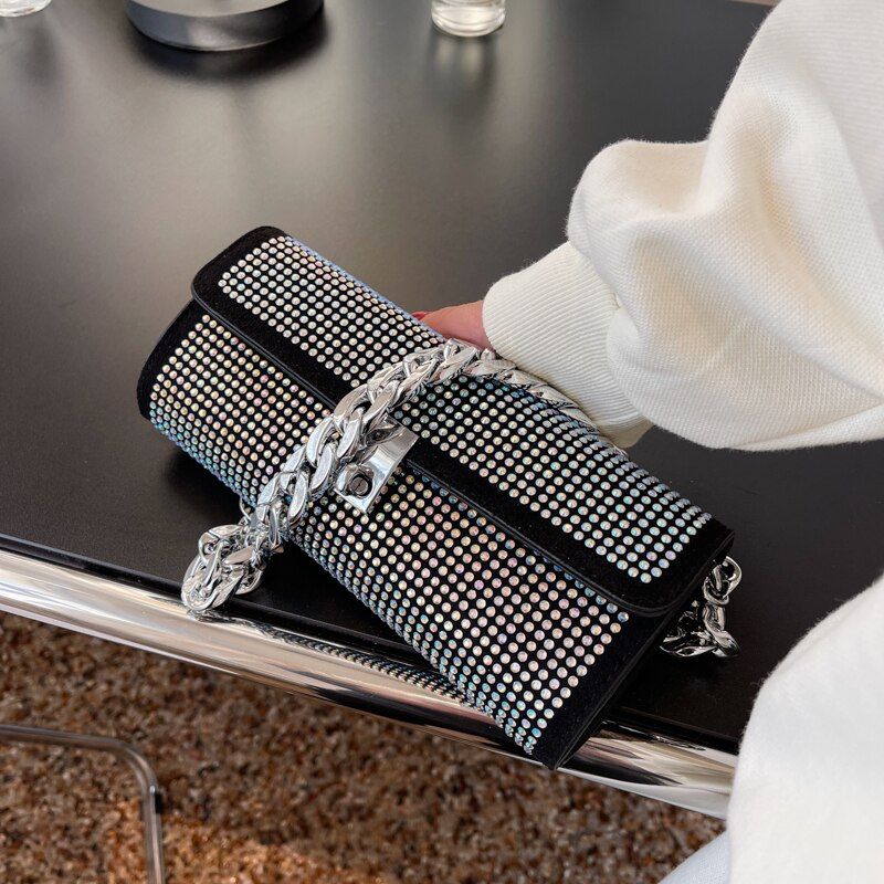 Clavijo Dames Kleine Handtas Met Luxe Strass - Multicolor