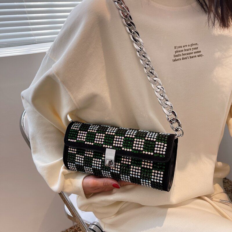 Clavijo Dames Kleine Handtas Met Luxe Strass - Multicolor