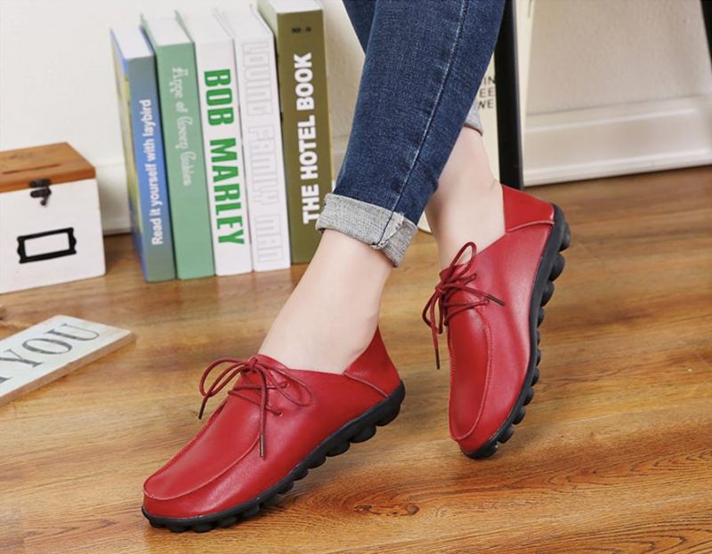 Clemencia Dames Loafer Schoenen - Rood