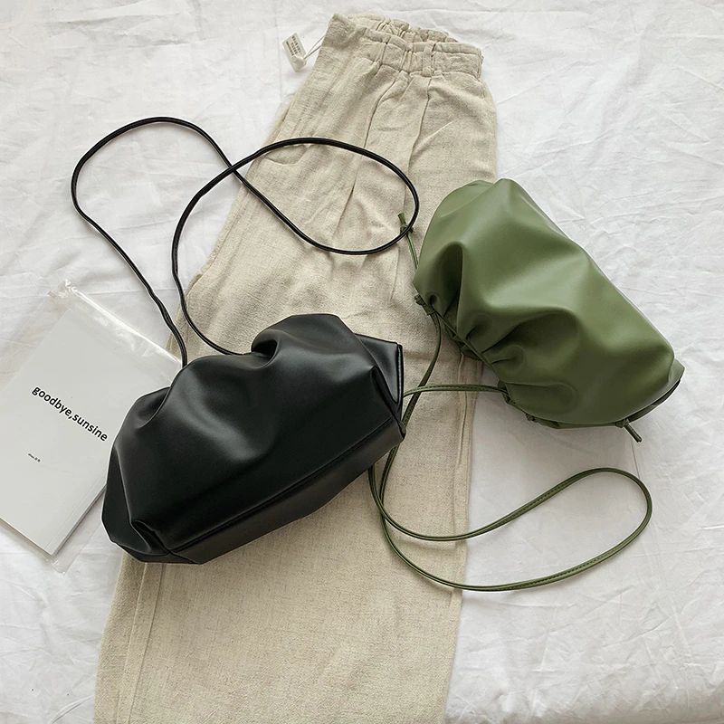 Cleo Dames Leren Crossbody Handtas - Groen