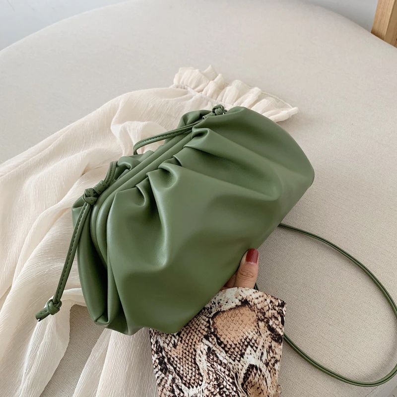 Cleo Dames Leren Crossbody Handtas - Groen