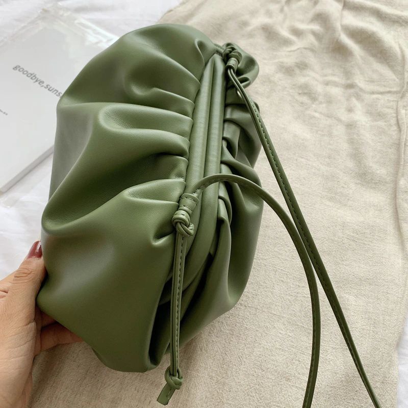 Cleo Dames Leren Crossbody Handtas - Groen