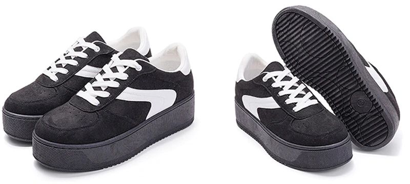 Cleo Dames Platform Canvas Lace-up Zwarte Sneaker - Grijs