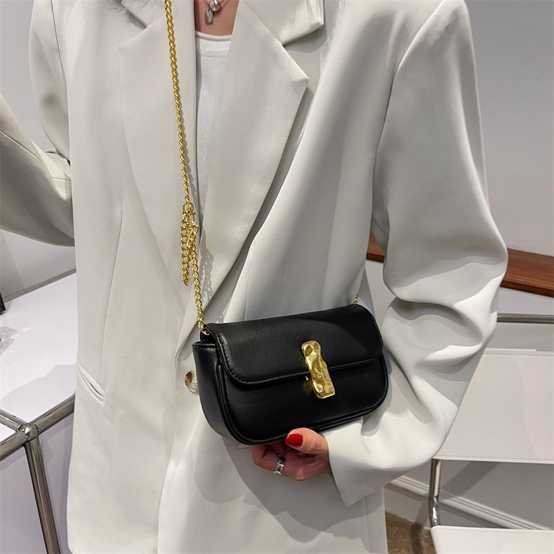 Cleo Leren Flap Crossbody Handtas - Zwart