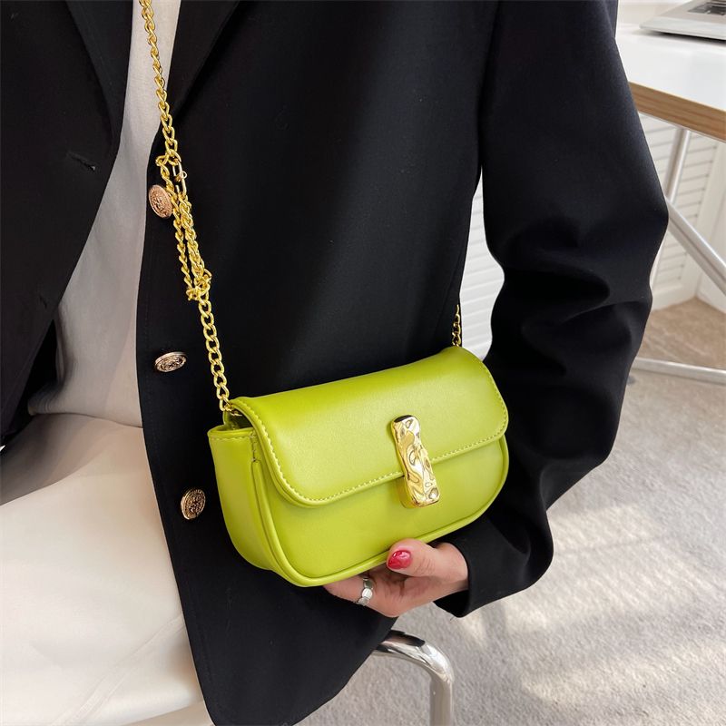 Cleo Leren Flap Crossbody Handtas - Zwart