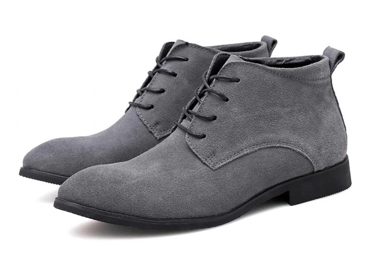 Clettus Heren Suède Boots - Grijs